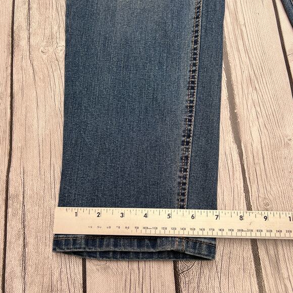 Camila Coelho Women’s Size 6 Straight Ankle Blue Jeans Embroidered Pockets - Picture 6 of 11